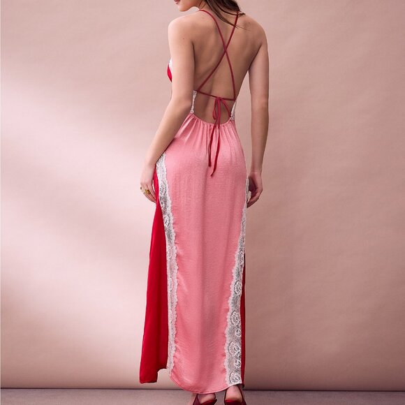 Free People Lace Accent Slip Maxi Dress - Picture 2 of 3